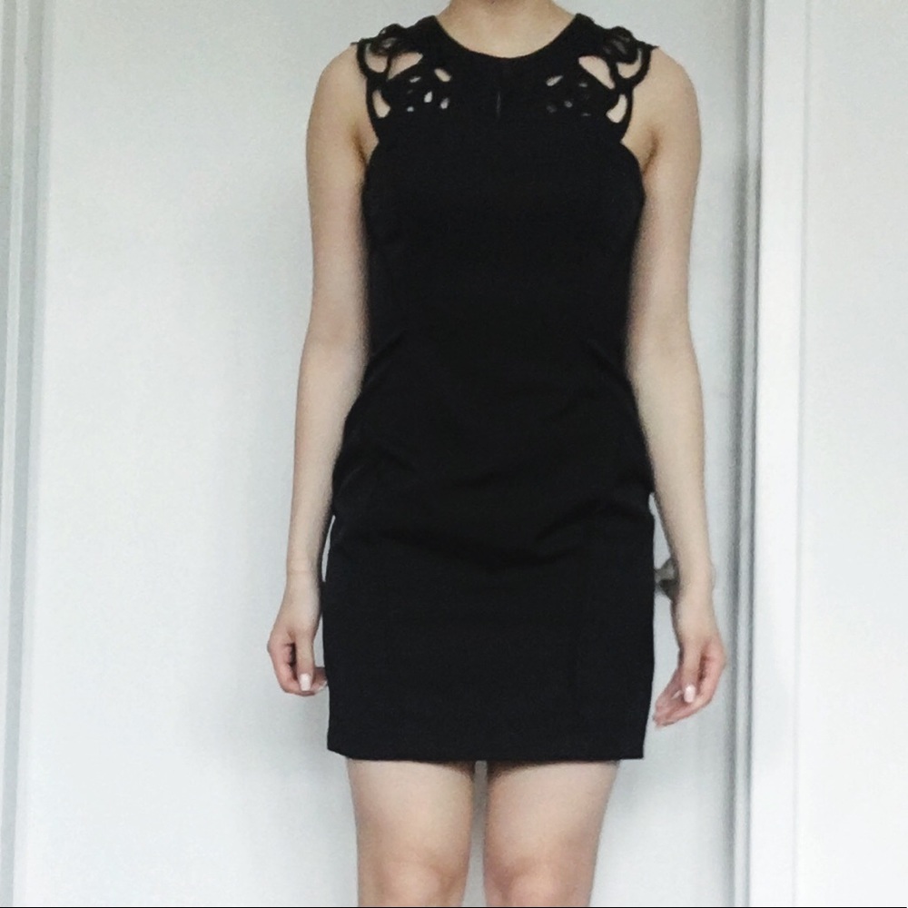 Butterfly cutout fitted mini dress